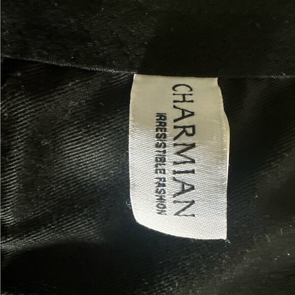 Charman Waist Trainer Corset Body Cincher Shapewear Black Red Satin Lace XL - Picture 2 of 8